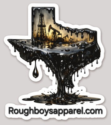 Texas oil Hard hat sticker (Small)